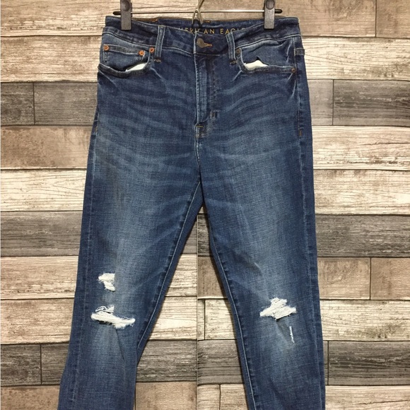 American Eagle Original Taper Jeans Men’s 30x32 Blue Distressed Next Level Flex - Picture 5 of 10